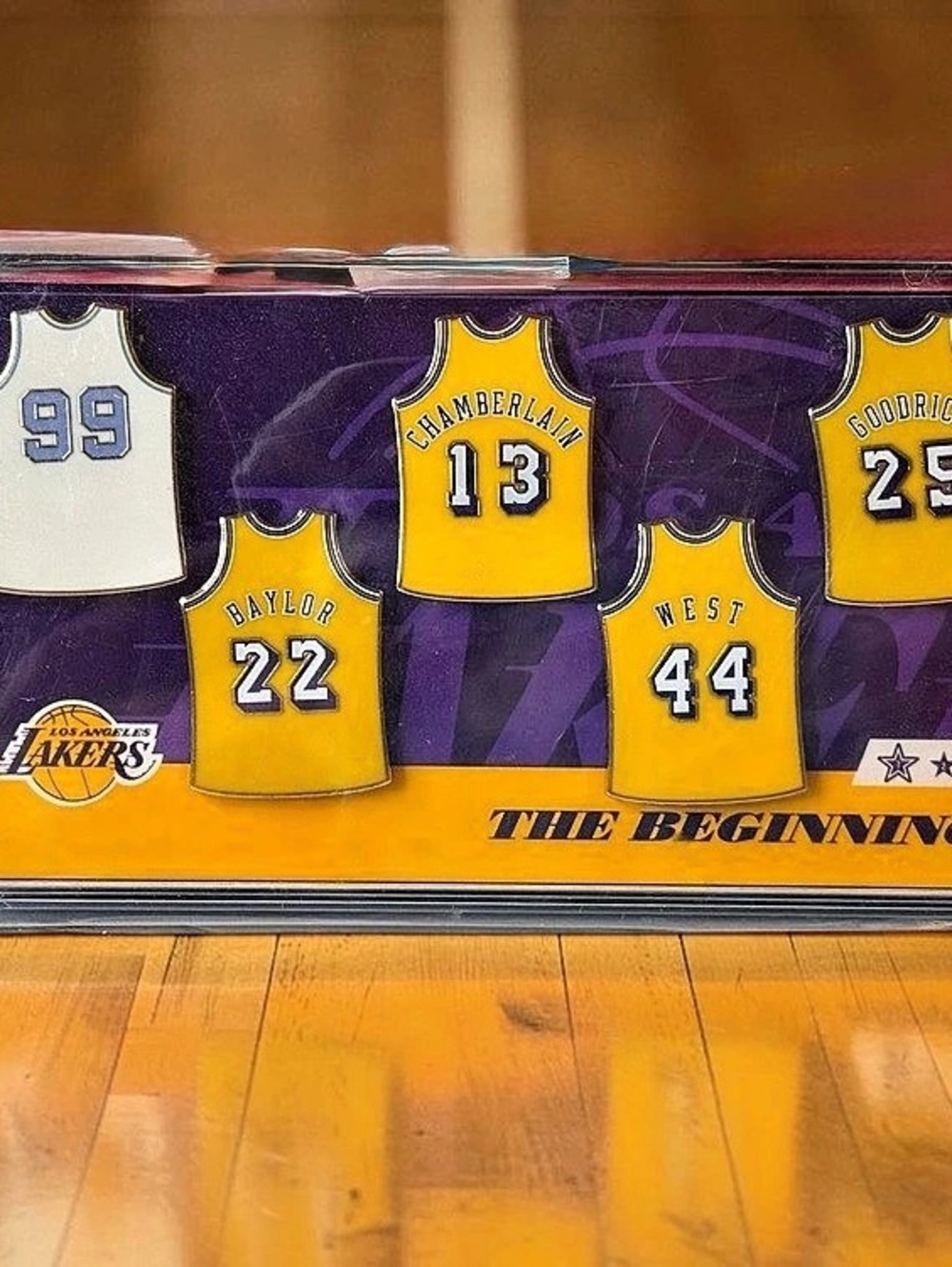 Los Angeles Lakers The Beginning Retired Jerseys Commemorative Pin Set Retired